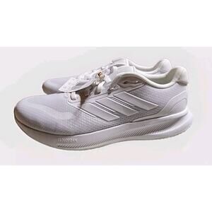 ADIDAS RUNFALCON 5 Men's 8.0 IH7757 Whitw White White Breathable Upper Mesh